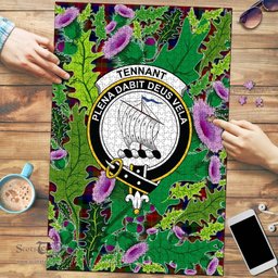 Scottish Tennant Clan Tartan Puzzle - Thistle Pattern Style Scottish Plaid Tartan Plaid