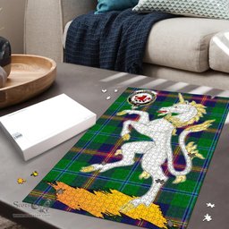 Scottish Young Modern Clan Tartan Puzzle - Unicorn Style Scottish Plaid Tartan Plaid