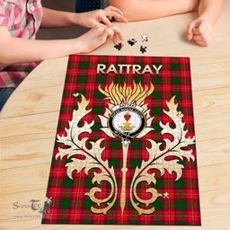 Scottish Rattray Modern Clan Tartan Puzzle - Thistle Scotland Style Scottish Plaid Tartan Plaid