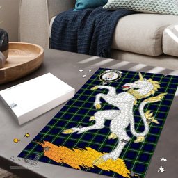 Scottish Lamont Modern Clan Tartan Puzzle - Unicorn Style Scottish Plaid Tartan Plaid