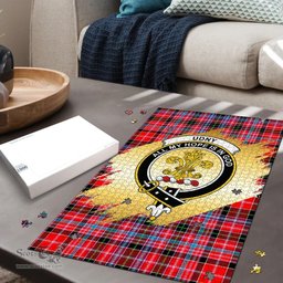 Scottish Udny Clan Tartan Puzzle - Gold Style Scottish Plaid Tartan Plaid