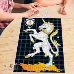 Scottish Lamont Modern Clan Tartan Puzzle - Unicorn Style Scottish Plaid Tartan Plaid
