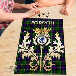 Scottish Forsyth Modern Clan Tartan Puzzle - Thistle Scotland Style Scottish Plaid Tartan Plaid