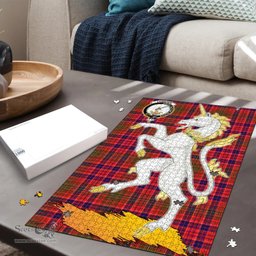 Scottish Lumsden Modern Clan Tartan Puzzle - Unicorn Style Scottish Plaid Tartan Plaid
