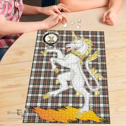 Scottish Stewart Dress Ancient Clan Tartan Puzzle - Unicorn Style Scottish Plaid Tartan Plaid