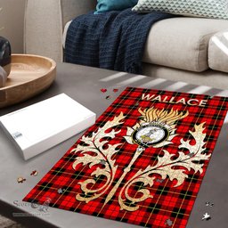 Scottish Wallace Hunting Red Clan Tartan Puzzle - Thistle Scotland Style Scottish Plaid Tartan Plaid