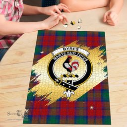 Scottish Byres Clan Tartan Puzzle - Gold Style Scottish Plaid Tartan Plaid
