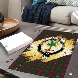 Scottish Cairns Clan Tartan Puzzle - Gold Style Scottish Plaid Tartan Plaid