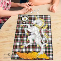 Scottish Stewart Dress Modern Clan Tartan Puzzle - Unicorn Style Scottish Plaid Tartan Plaid