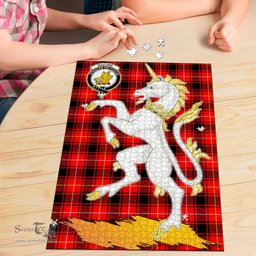Scottish MacIver Modern Clan Tartan Puzzle - Unicorn Style Scottish Plaid Tartan Plaid