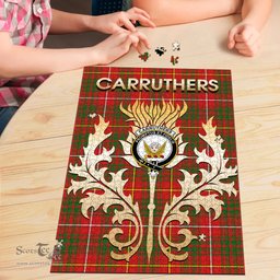Scottish Carruthers Modern Clan Tartan Puzzle - Thistle Scotland Style Scottish Plaid Tartan Plaid