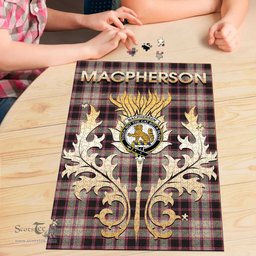 Scottish MacPherson Hunting Ancient Clan Tartan Puzzle - Thistle Scotland Style Scottish Plaid Tartan Plaid