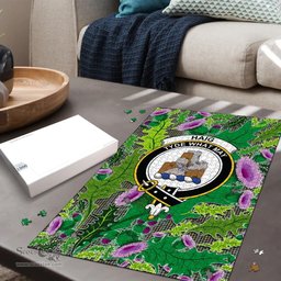 Scottish Haig Clan Tartan Puzzle - Thistle Pattern Style Scottish Plaid Tartan Plaid
