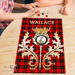 Scottish Wallace Hunting Red Clan Tartan Puzzle - Thistle Scotland Style Scottish Plaid Tartan Plaid