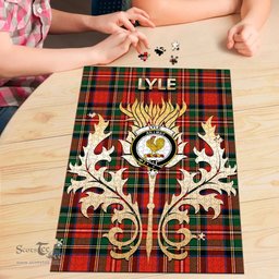 Scottish Lyle Clan Tartan Puzzle - Thistle Scotland Style Scottish Plaid Tartan Plaid