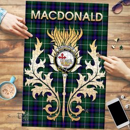 Scottish MacDonald of the Isles Hunting Modern Clan Tartan Puzzle - Thistle Scotland Style Scottish Plaid Tartan Plaid