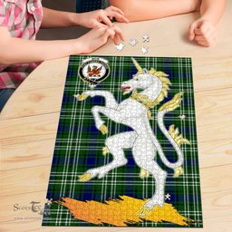 Scottish Mow Clan Tartan Puzzle - Unicorn Style Scottish Plaid Tartan Plaid