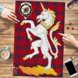Scottish Leslie Modern Clan Tartan Puzzle - Unicorn Style Scottish Plaid Tartan Plaid