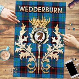 Scottish Wedderburn Clan Tartan Puzzle - Thistle Scotland Style Scottish Plaid Tartan Plaid