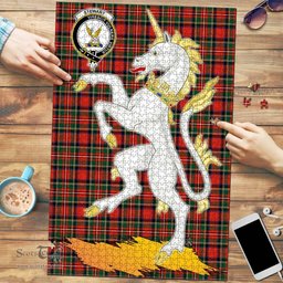 Scottish Stewart Royal Modern Clan Tartan Puzzle - Unicorn Style Scottish Plaid Tartan Plaid