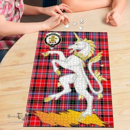 Scottish Udny Clan Tartan Puzzle - Unicorn Style Scottish Plaid Tartan Plaid