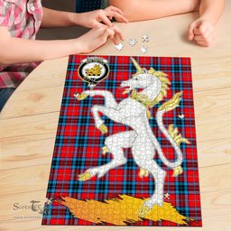 Scottish MacTavish Modern Clan Tartan Puzzle - Unicorn Style Scottish Plaid Tartan Plaid