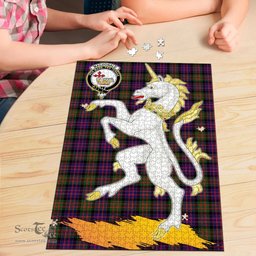 Scottish MacDonald Modern Clan Tartan Puzzle - Unicorn Style Scottish Plaid Tartan Plaid