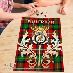 Scottish Fullerton Clan Tartan Puzzle - Thistle Scotland Style Scottish Plaid Tartan Plaid