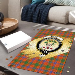 Scottish Ross Ancient Clan Tartan Puzzle - Gold Style Scottish Plaid Tartan Plaid