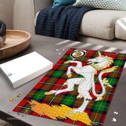 Scottish Fairlie Modern Clan Tartan Puzzle - Unicorn Style Scottish Plaid Tartan Plaid