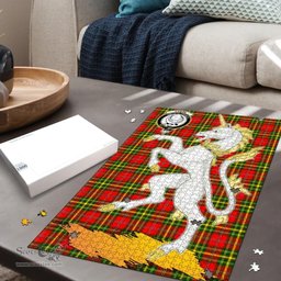Scottish Leask Clan Tartan Puzzle - Unicorn Style Scottish Plaid Tartan Plaid