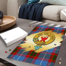 Scottish Pennycook Clan Tartan Puzzle - Gold Style Scottish Plaid Tartan Plaid