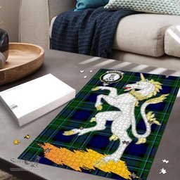 Scottish MacCallum Modern Clan Tartan Puzzle - Unicorn Style Scottish Plaid Tartan Plaid