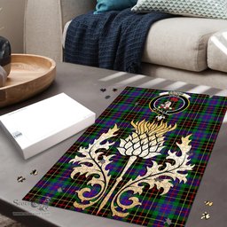 Scottish Brodie Hunting Modern Clan Tartan Puzzle - Thistle Gold Style Scottish Plaid Tartan Plaid