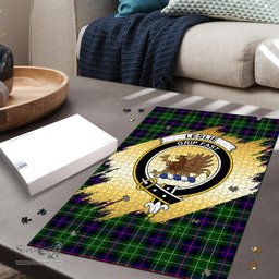 Scottish Leslie Hunting Clan Tartan Puzzle - Gold Style Scottish Plaid Tartan Plaid
