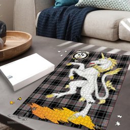 Scottish Moffat Modern Clan Tartan Puzzle - Unicorn Style Scottish Plaid Tartan Plaid