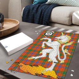 Scottish Ross Ancient Clan Tartan Puzzle - Unicorn Style Scottish Plaid Tartan Plaid
