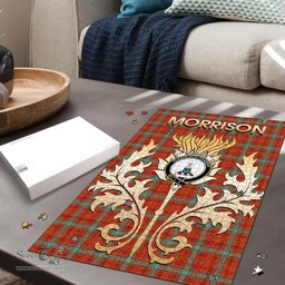 Scottish Morrison Red Ancient Clan Tartan Puzzle - Thistle Scotland Style Scottish Plaid Tartan Plaid