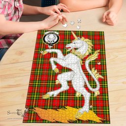 Scottish Leask Clan Tartan Puzzle - Unicorn Style Scottish Plaid Tartan Plaid