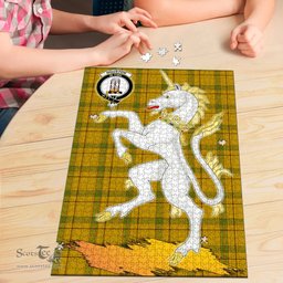 Scottish Houston Clan Tartan Puzzle - Unicorn Style Scottish Plaid Tartan Plaid