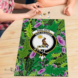 Scottish Kinloch Clan Tartan Puzzle - Thistle Pattern Style Scottish Plaid Tartan Plaid