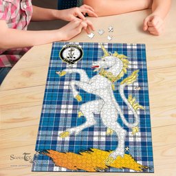 Scottish Roberton Clan Tartan Puzzle - Unicorn Style Scottish Plaid Tartan Plaid