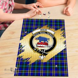 Scottish Weir Modern Clan Tartan Puzzle - Gold Style Scottish Plaid Tartan Plaid