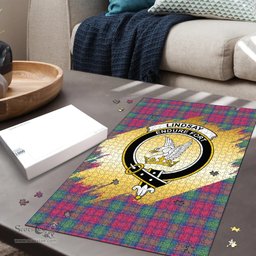Scottish Lindsay Ancient Clan Tartan Puzzle - Gold Style Scottish Plaid Tartan Plaid