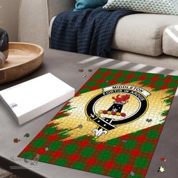 Scottish Middleton Modern Clan Tartan Puzzle - Gold Style Scottish Plaid Tartan Plaid