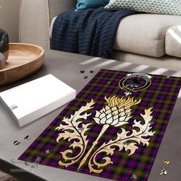 Scottish MacDonnell of Glengarry Modern Clan Tartan Puzzle - Thistle Gold Style Scottish Plaid Tartan Plaid