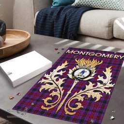Scottish Montgomery Modern Clan Tartan Puzzle - Thistle Scotland Style Scottish Plaid Tartan Plaid
