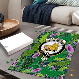 Scottish Campbell Ancient 02 Clan Tartan Puzzle - Thistle Pattern Style Scottish Plaid Tartan Plaid