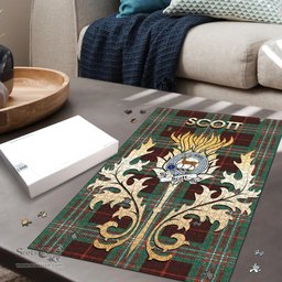 Scottish Scott Brown Ancient Clan Tartan Puzzle - Thistle Scotland Style Scottish Plaid Tartan Plaid