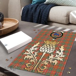 Scottish Bruce Ancient Clan Tartan Puzzle - Thistle Gold Style Scottish Plaid Tartan Plaid